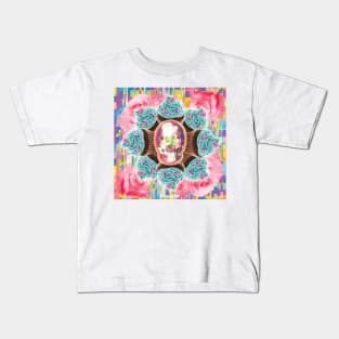 FLORAL CUPCAKE SKULL Kids T-Shirt